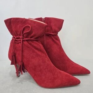 Simply Be Bold Red Heeled Boots